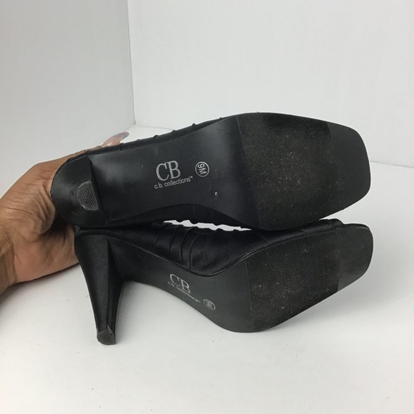 C.B. Collections Women's Heels Black Size 9 - Picture 7 of 8